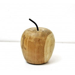 Jabłko drewaniane dekoracja z drewna tekowego 10cm
